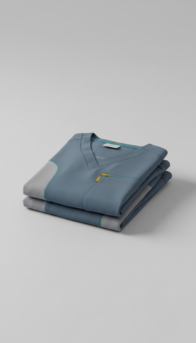 Set gris acero con bolsillos ergonómicos